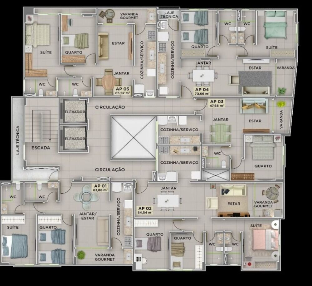 Apartamento, 2 quartos, 70 m² - Foto 16