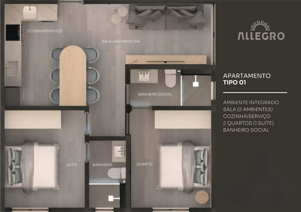 Apartamento, 2 quartos, 55 m² - Foto 10