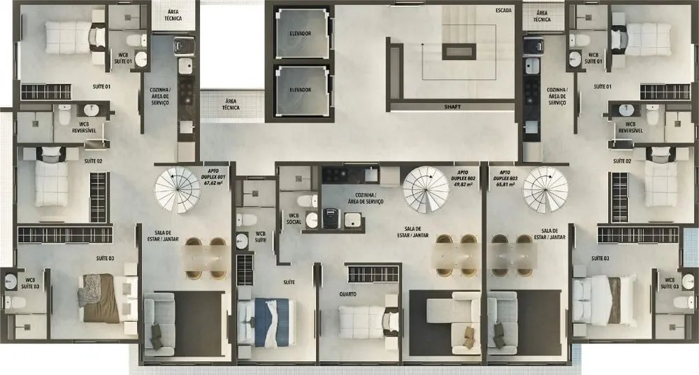 Apartamento, 3 quartos, 67 m² - Foto 6