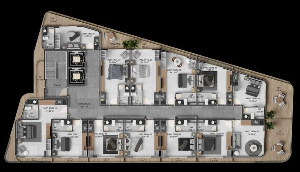 Flat/Apart Hotel à venda com 1 quarto, 25m² - Foto 12