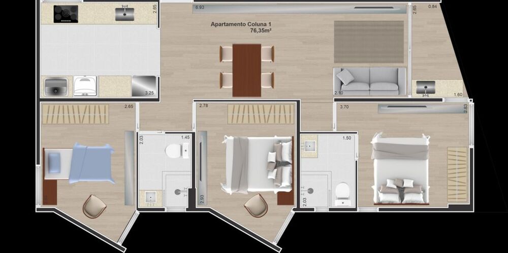 Apartamento, 2 quartos, 58 m² - Foto 2