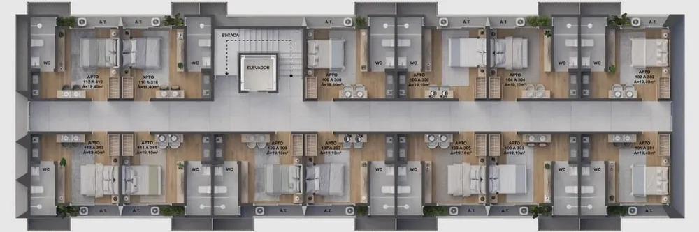Flat/Apart Hotel, 1 quarto, 27 m² - Foto 12