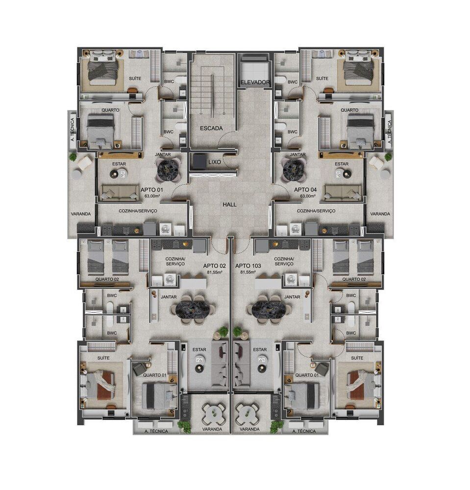 Apartamento, 3 quartos, 81 m² - Foto 16