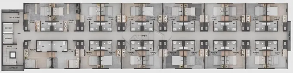 Flat/Apart Hotel, 1 quarto, 17 m² - Foto 14