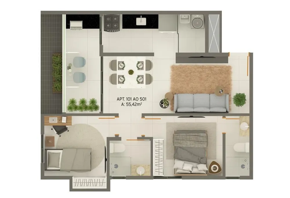Apartamento, 2 quartos, 54 m² - Foto 10