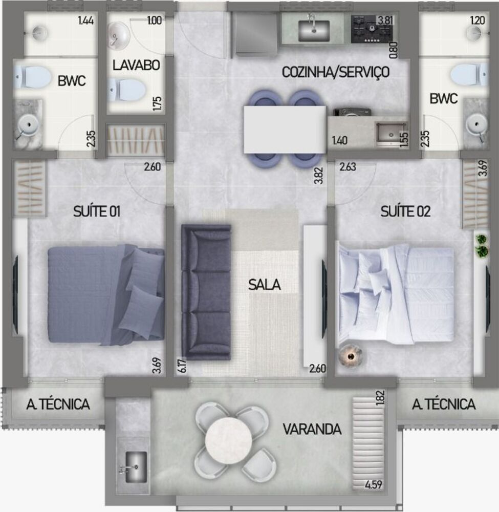Apartamento, 2 quartos, 66 m² - Foto 16