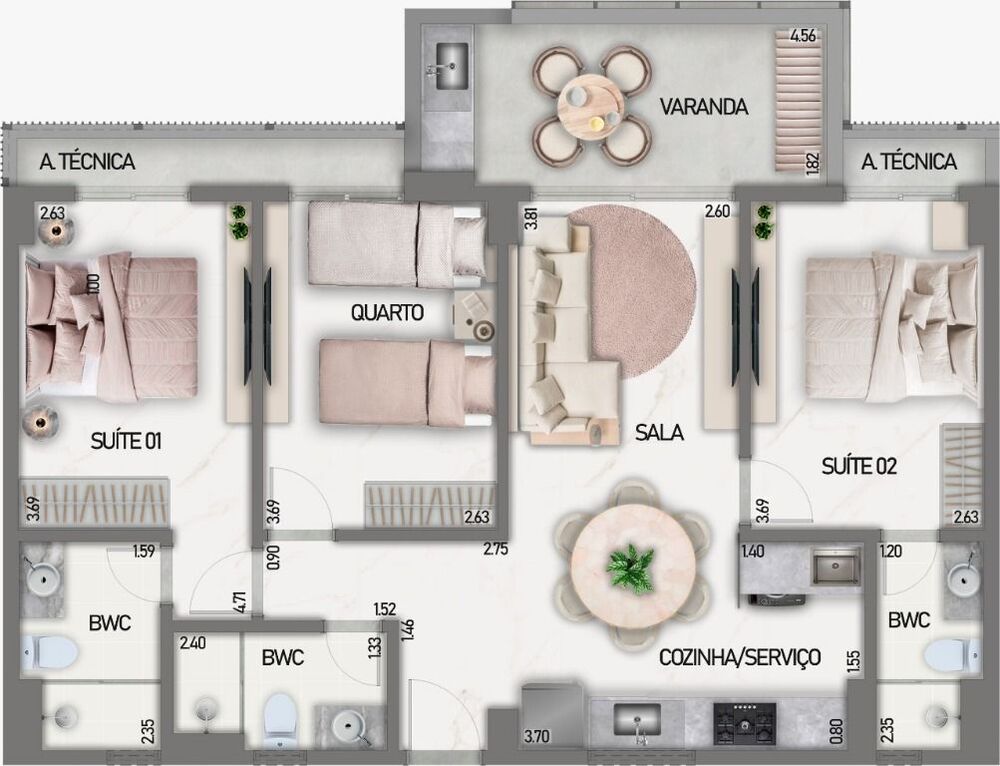 Apartamento, 2 quartos, 66 m² - Foto 17