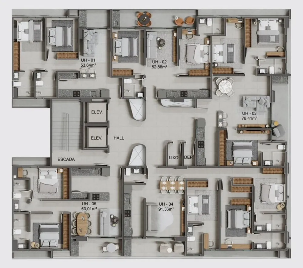 Apartamento, 1 quarto, 56 m² - Foto 6