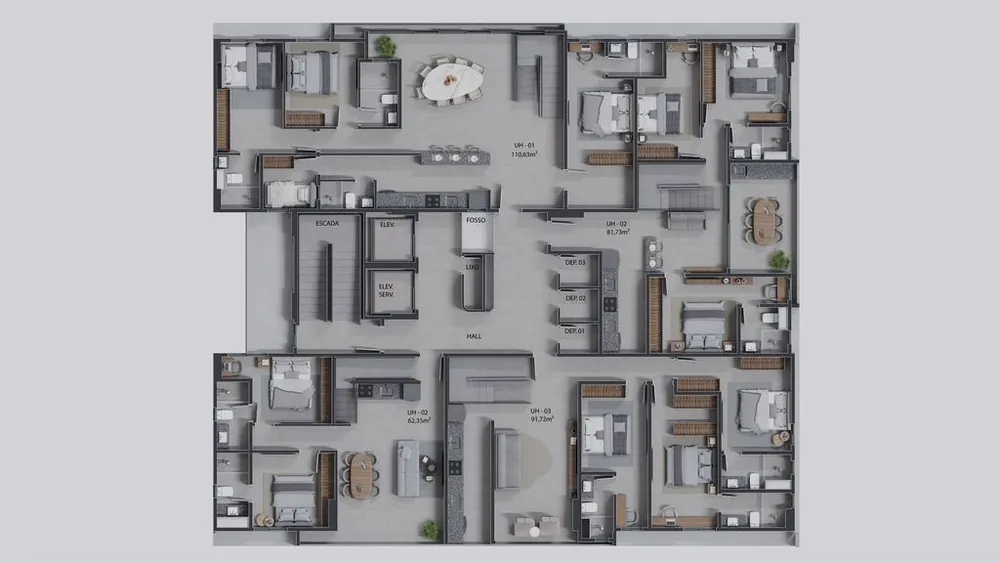 Apartamento, 1 quarto, 56 m² - Foto 2