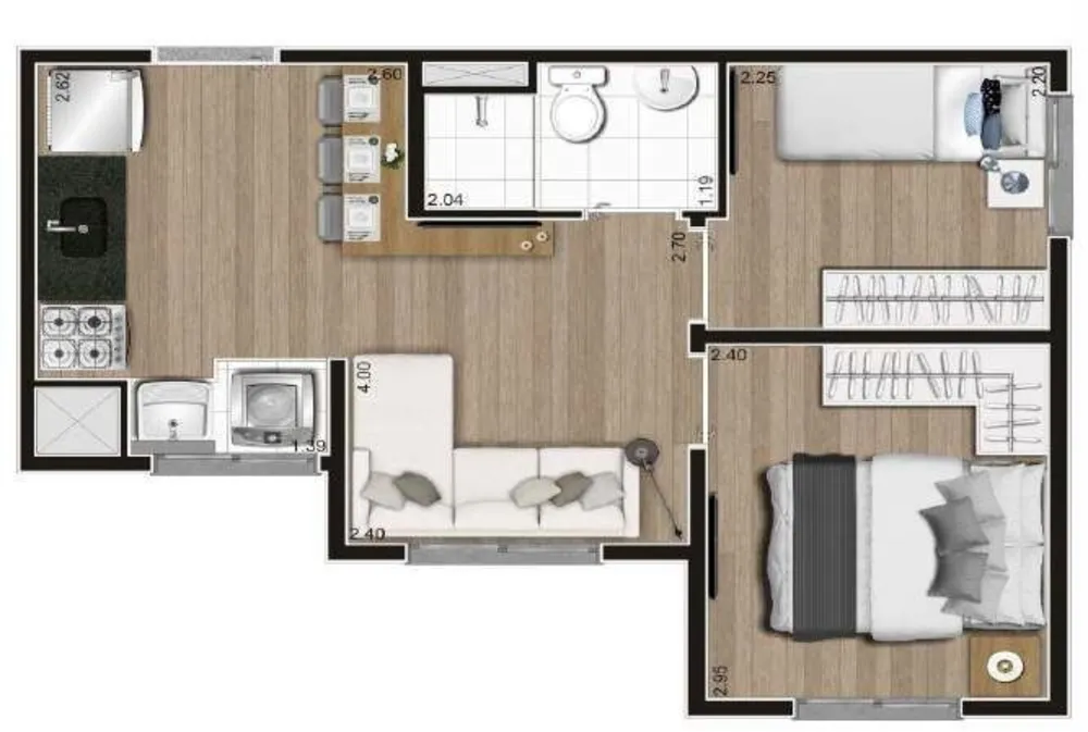 Apartamento, 3 quartos, 107 m² - Foto 2
