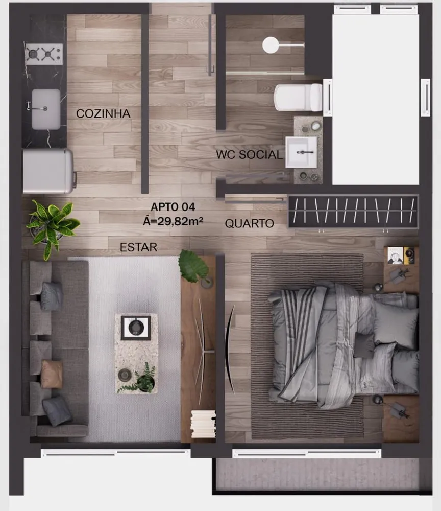 Flat/Apart Hotel, 1 quarto, 25 m² - Foto 6