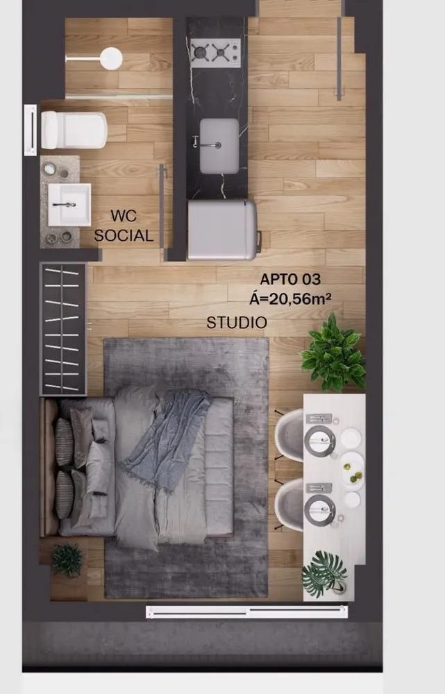 Flat/Apart Hotel, 1 quarto, 25 m² - Foto 7