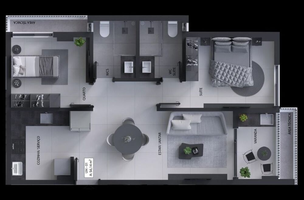 Apartamento à venda com 3 quartos, 80m² - Foto 12