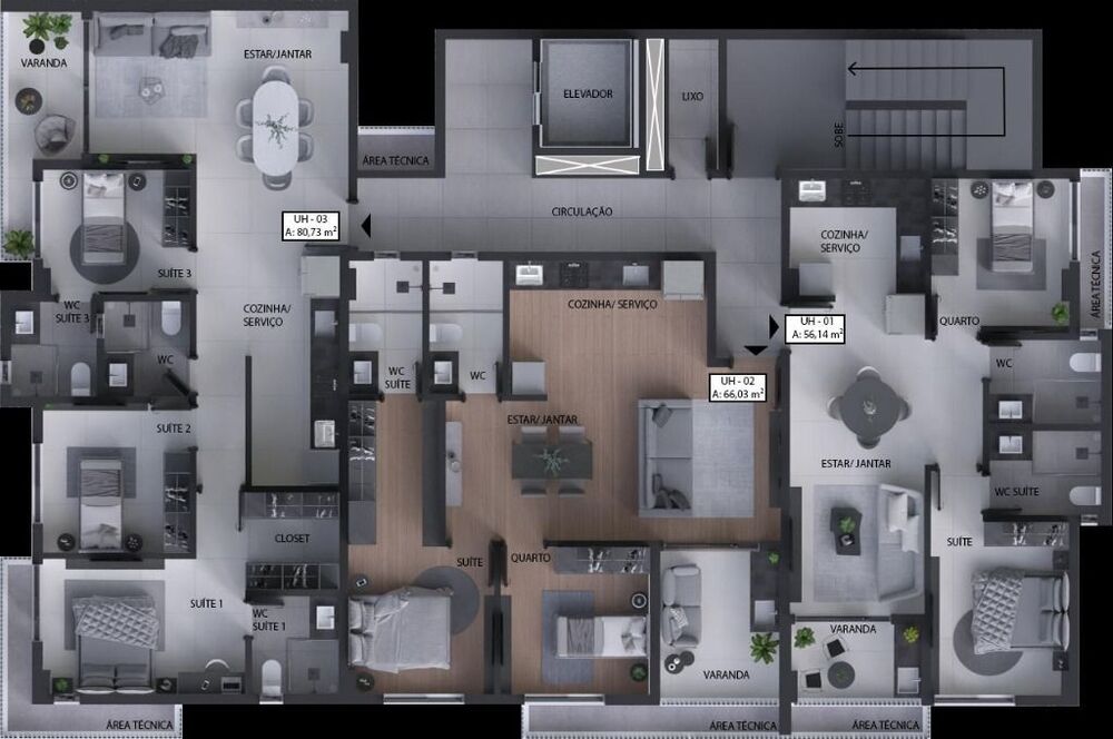 Apartamento à venda com 3 quartos, 80m² - Foto 10