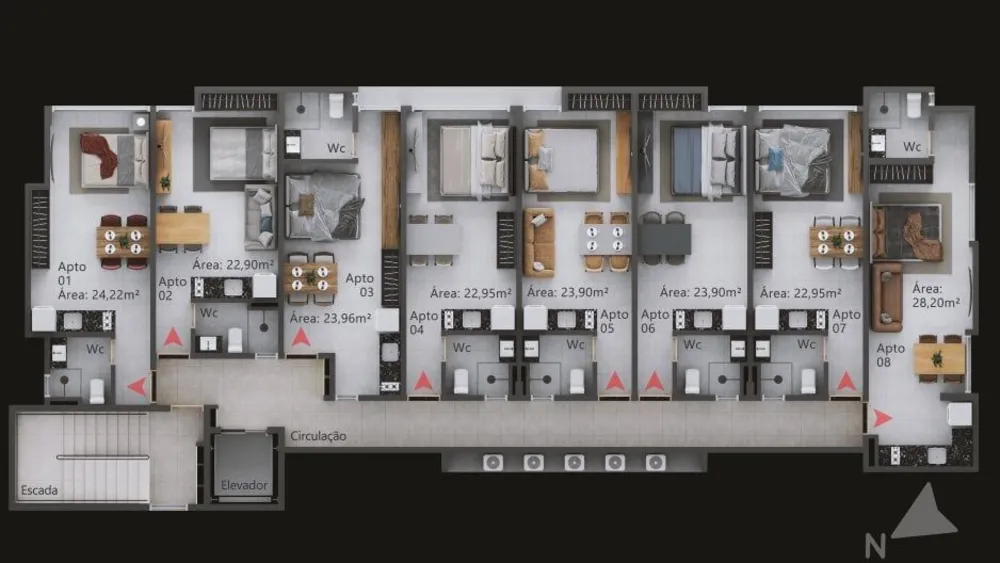 Flat/Apart Hotel, 1 quarto, 23 m² - Foto 8