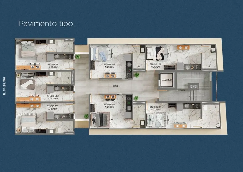 Flat/Apart Hotel, 1 quarto, 21 m² - Foto 13