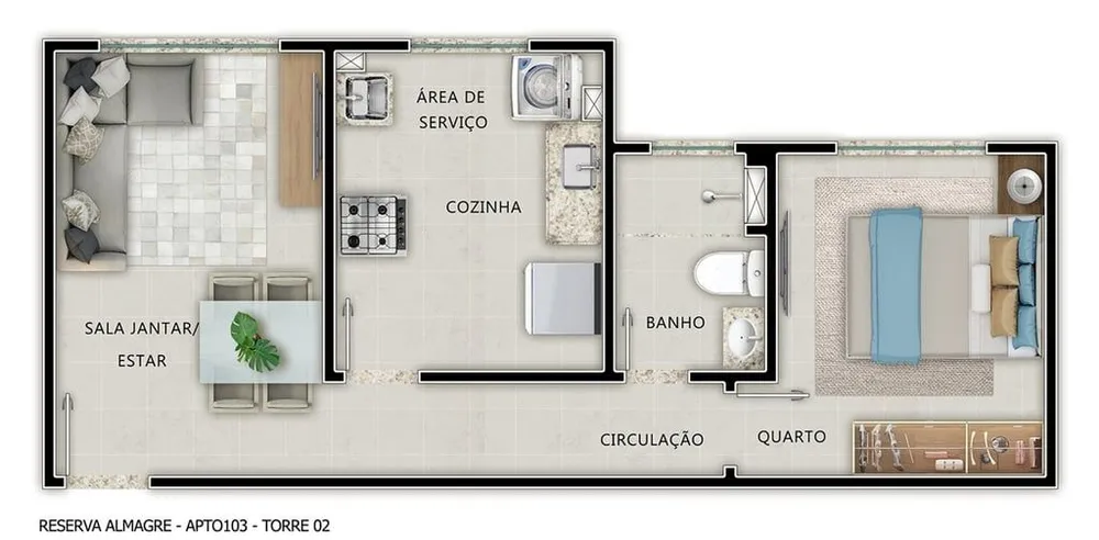 Apartamento, 2 quartos, 46 m² - Foto 9