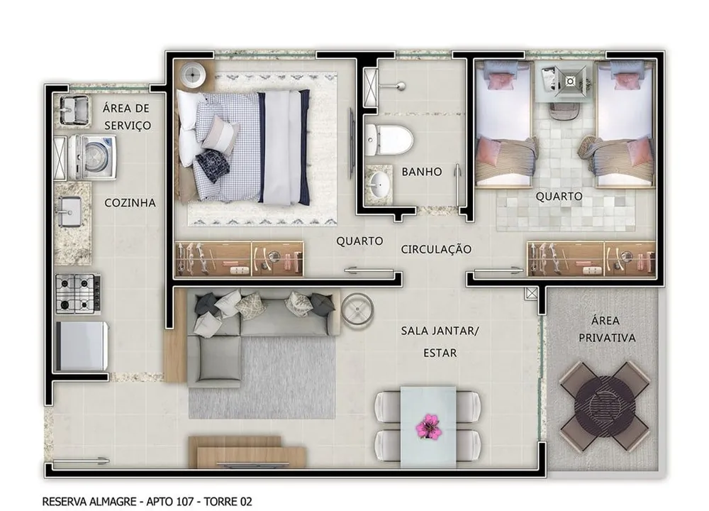 Apartamento, 2 quartos, 46 m² - Foto 10