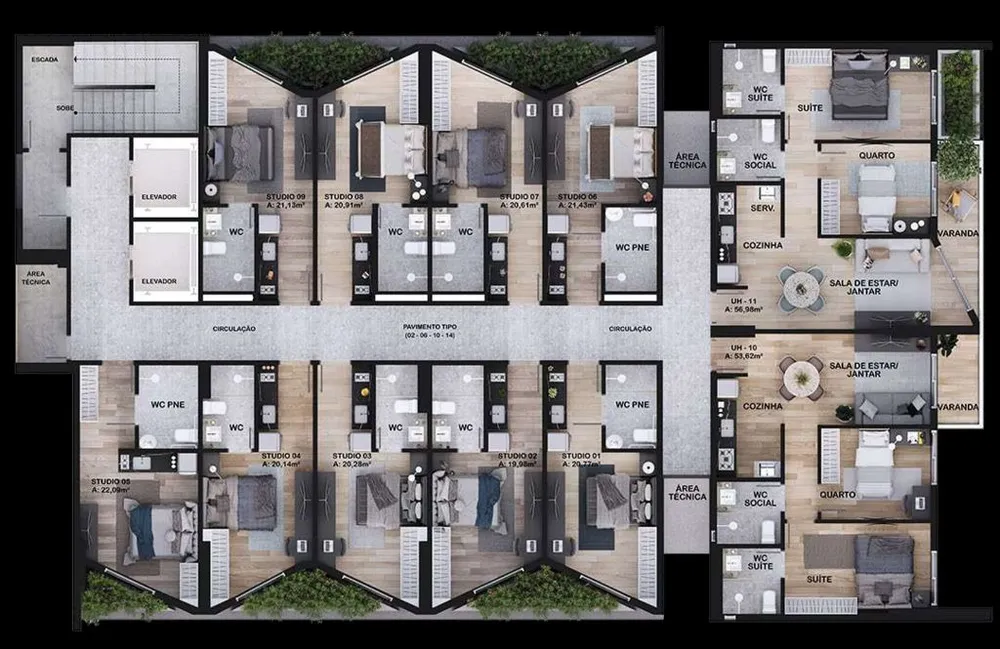 Flat/Apart Hotel, 1 quarto, 23 m² - Foto 14