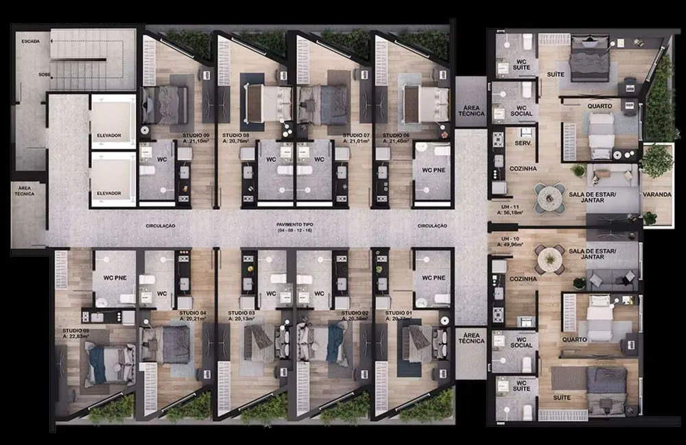 Flat/Apart Hotel, 1 quarto, 23 m² - Foto 15