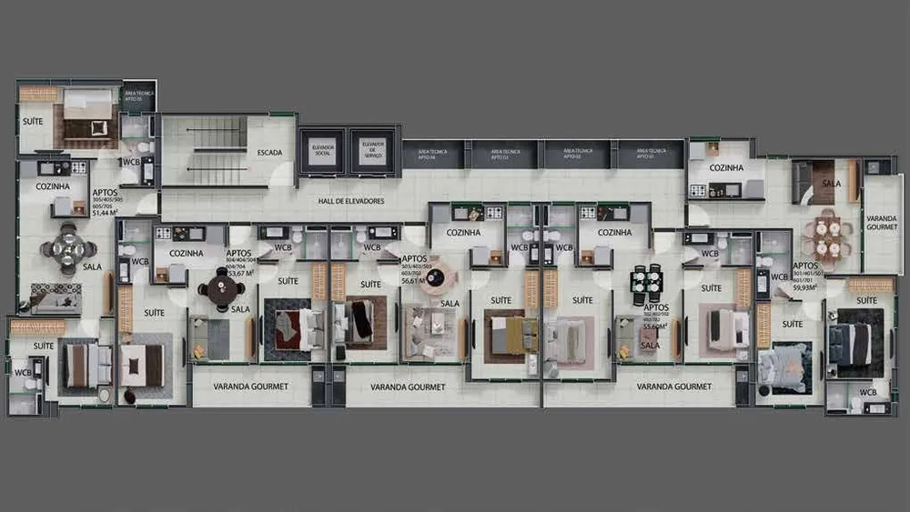 Apartamento, 2 quartos, 56 m² - Foto 12