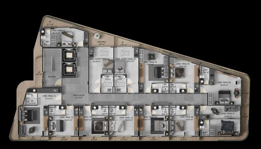 Flat/Apart Hotel à venda com 1 quarto, 32m² - Foto 7