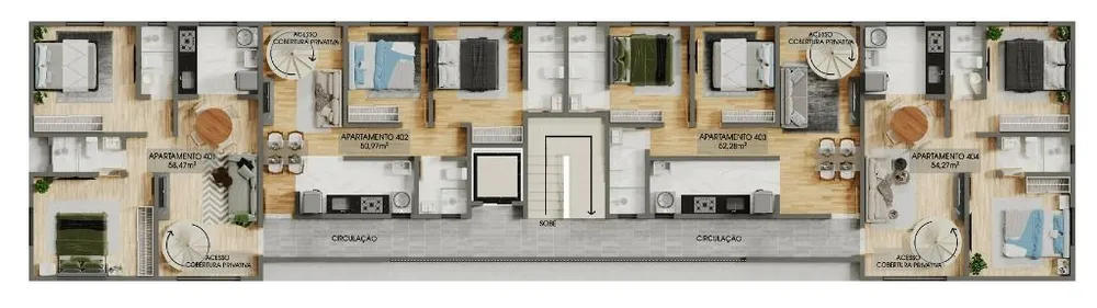 Apartamento, 2 quartos, 54 m² - Foto 4