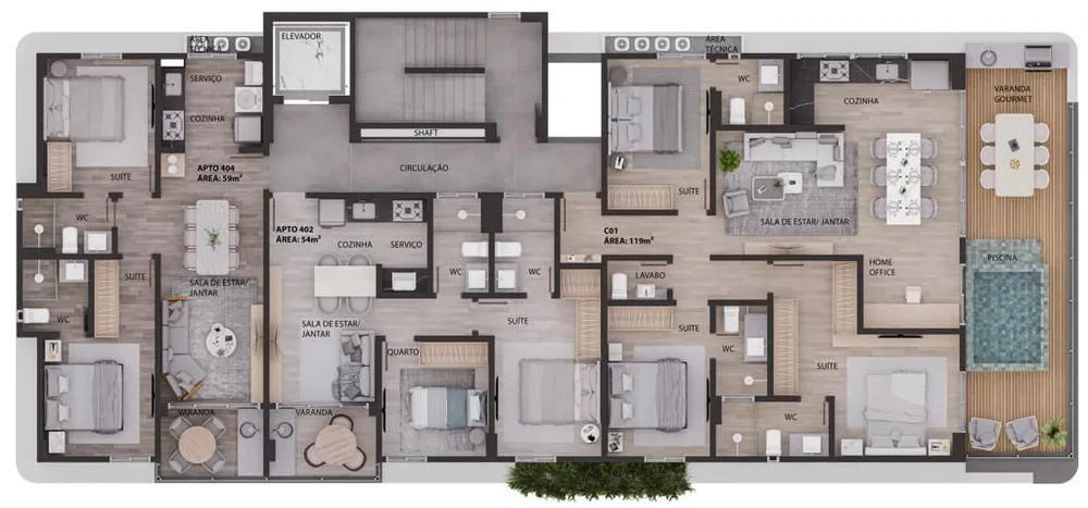 Apartamento, 2 quartos, 59 m² - Foto 11