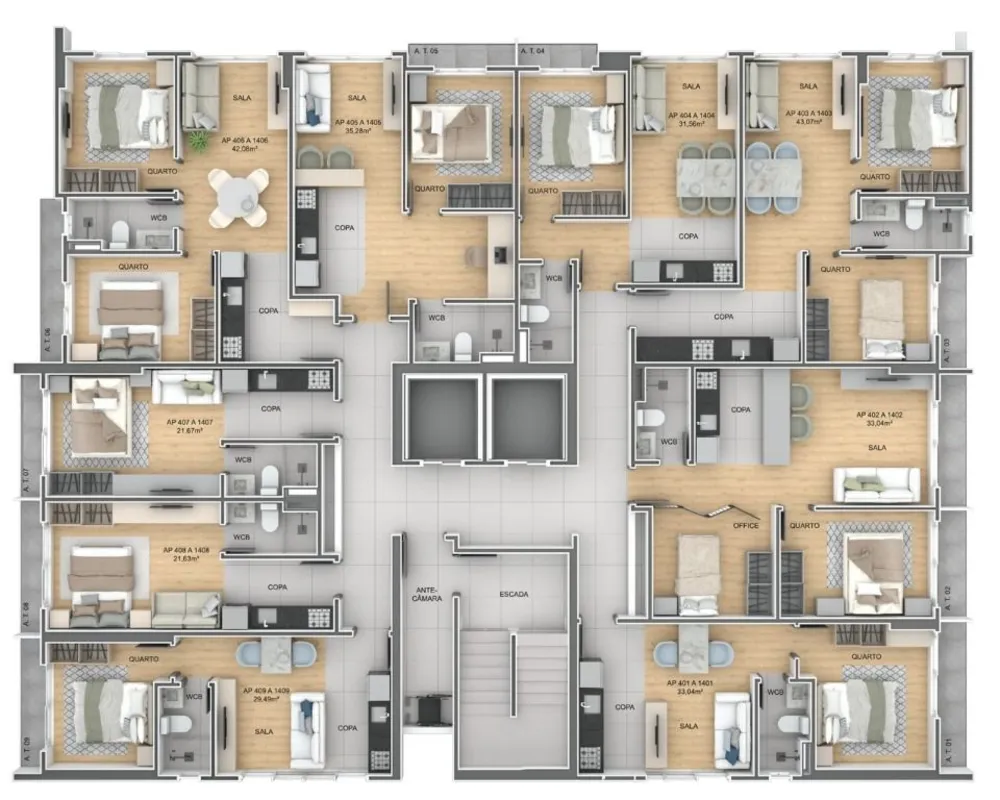 Apartamento, 1 quarto, 42 m² - Foto 6