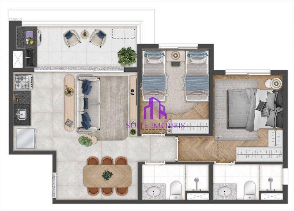 Apartamento, 2 quartos, 70 m² - Foto 3