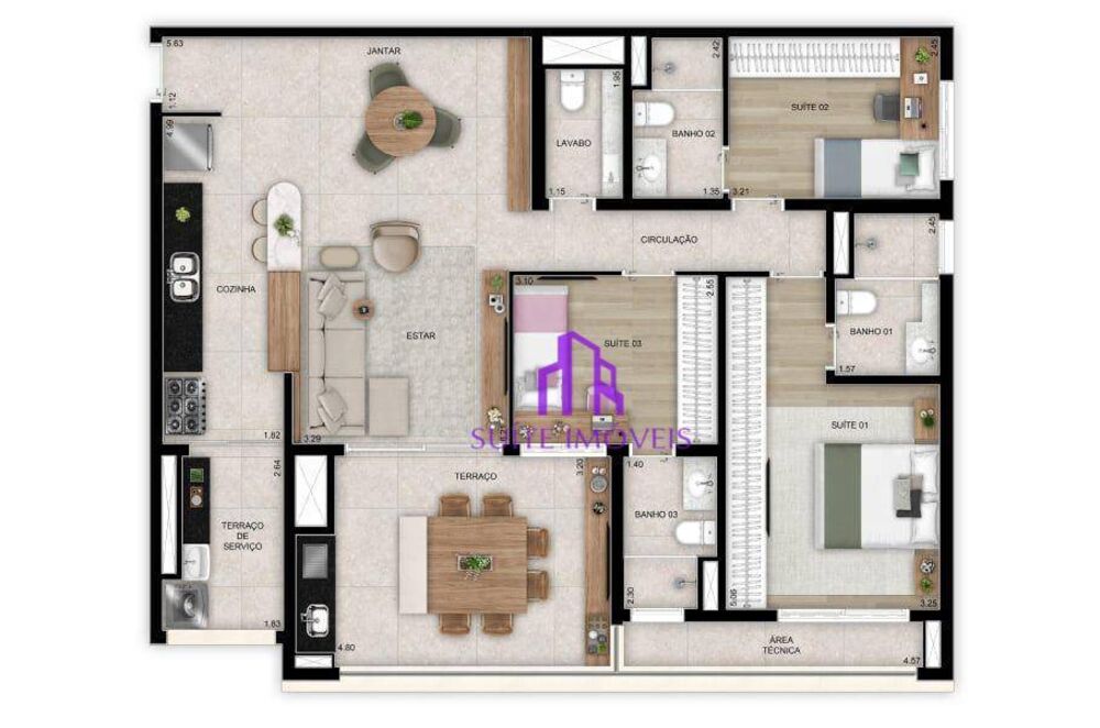 Apartamento, 3 quartos, 97 m² - Foto 8