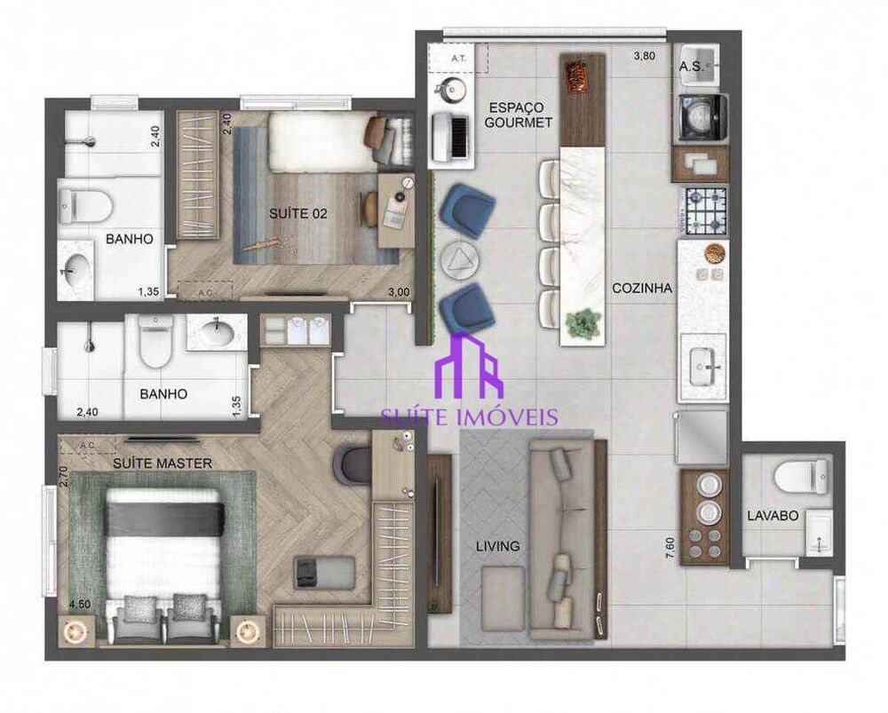 Apartamento, 1 quarto, 83 m² - Foto 14