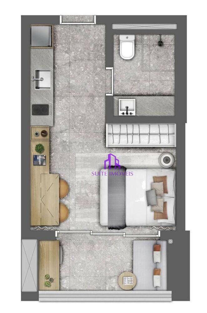 Kitnet-Studio, 26 m² - Foto 3