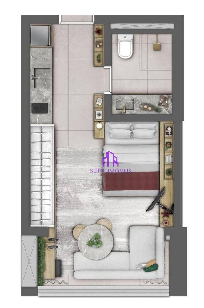 Kitnet-Studio, 26 m² - Foto 1
