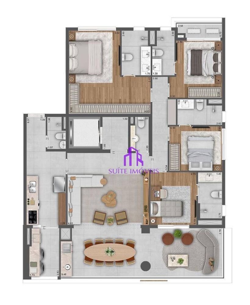 Apartamento, 3 quartos, 92 m² - Foto 7