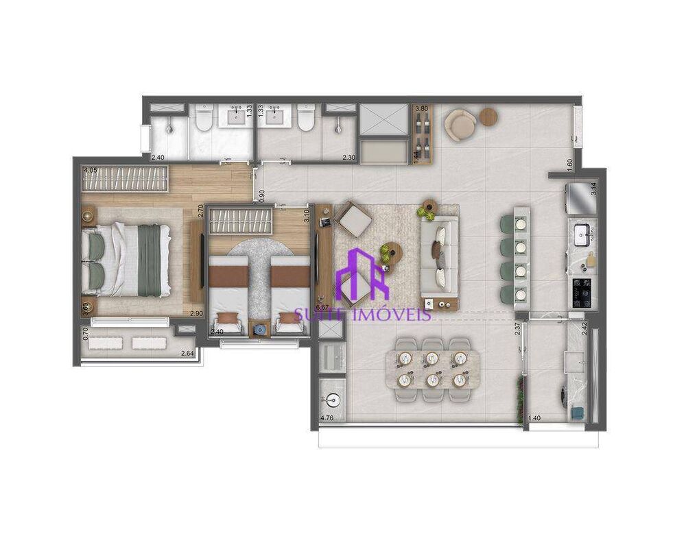 Apartamento, 3 quartos, 92 m² - Foto 5