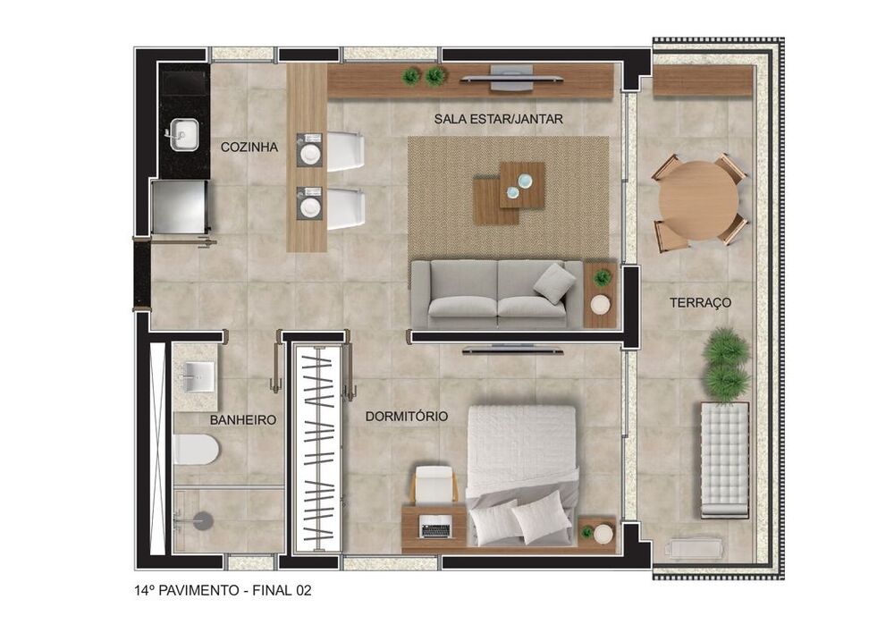 Kitnet-Studio, 29 m² - Foto 4