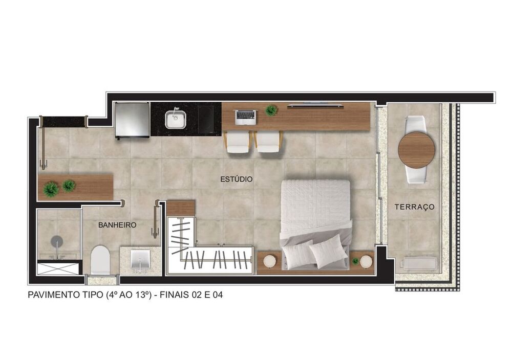 Kitnet-Studio, 29 m² - Foto 3