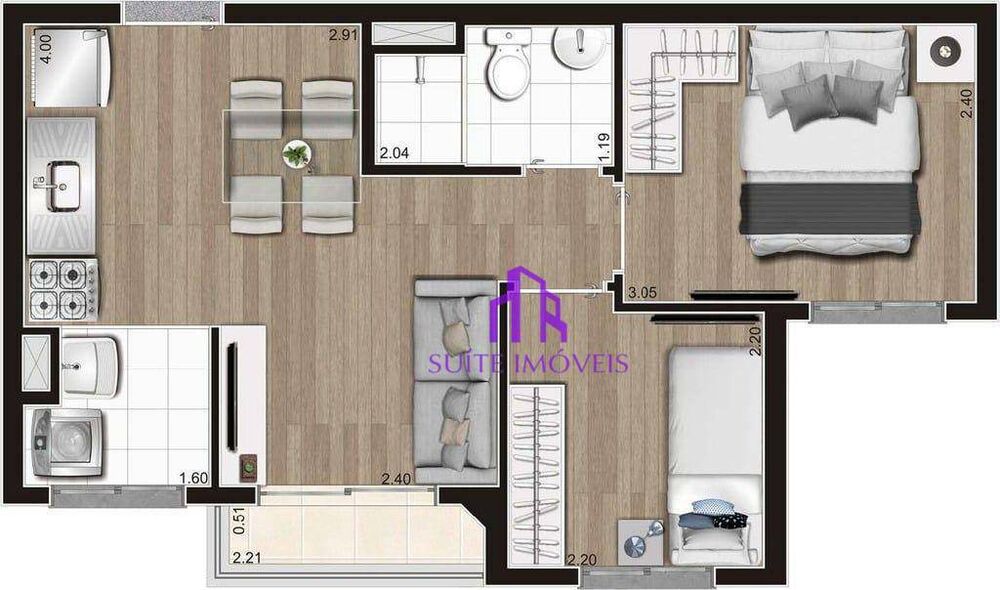 Apartamento, 2 quartos, 37 m² - Foto 12