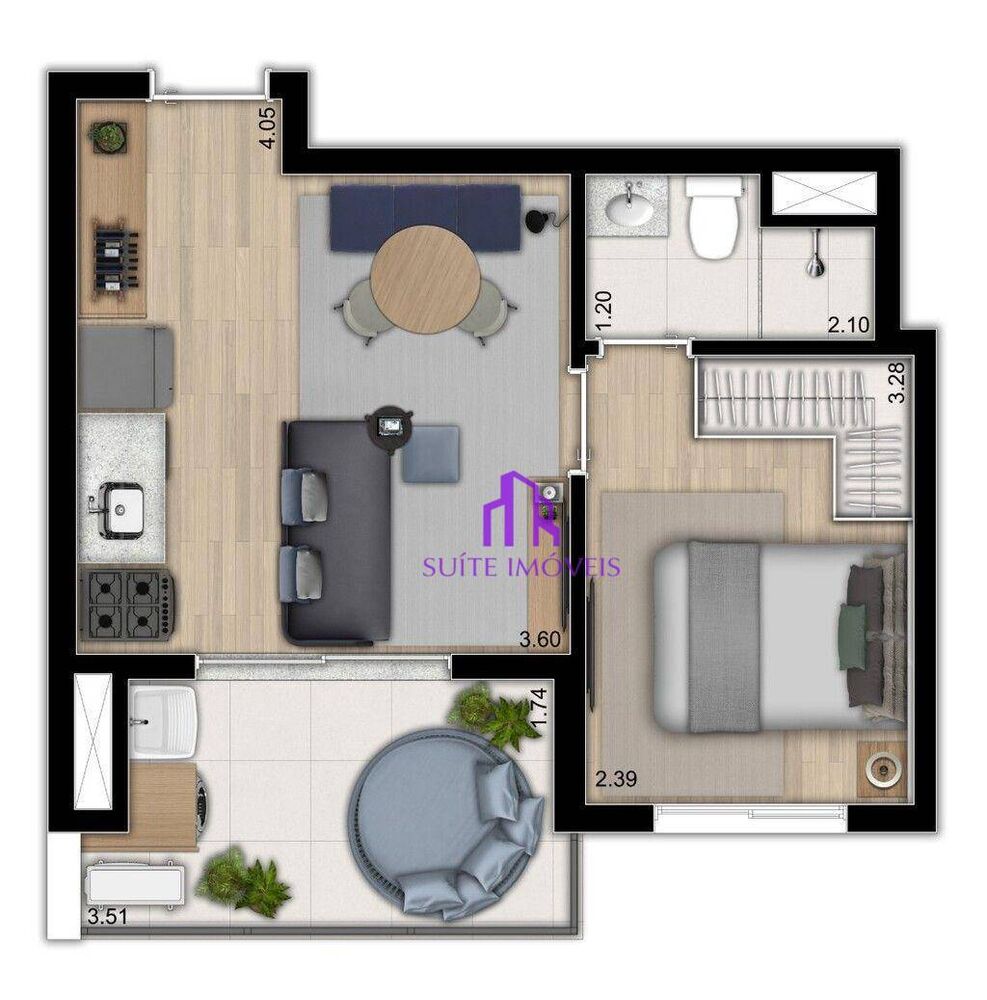 Apartamento, 3 quartos, 59 m² - Foto 4