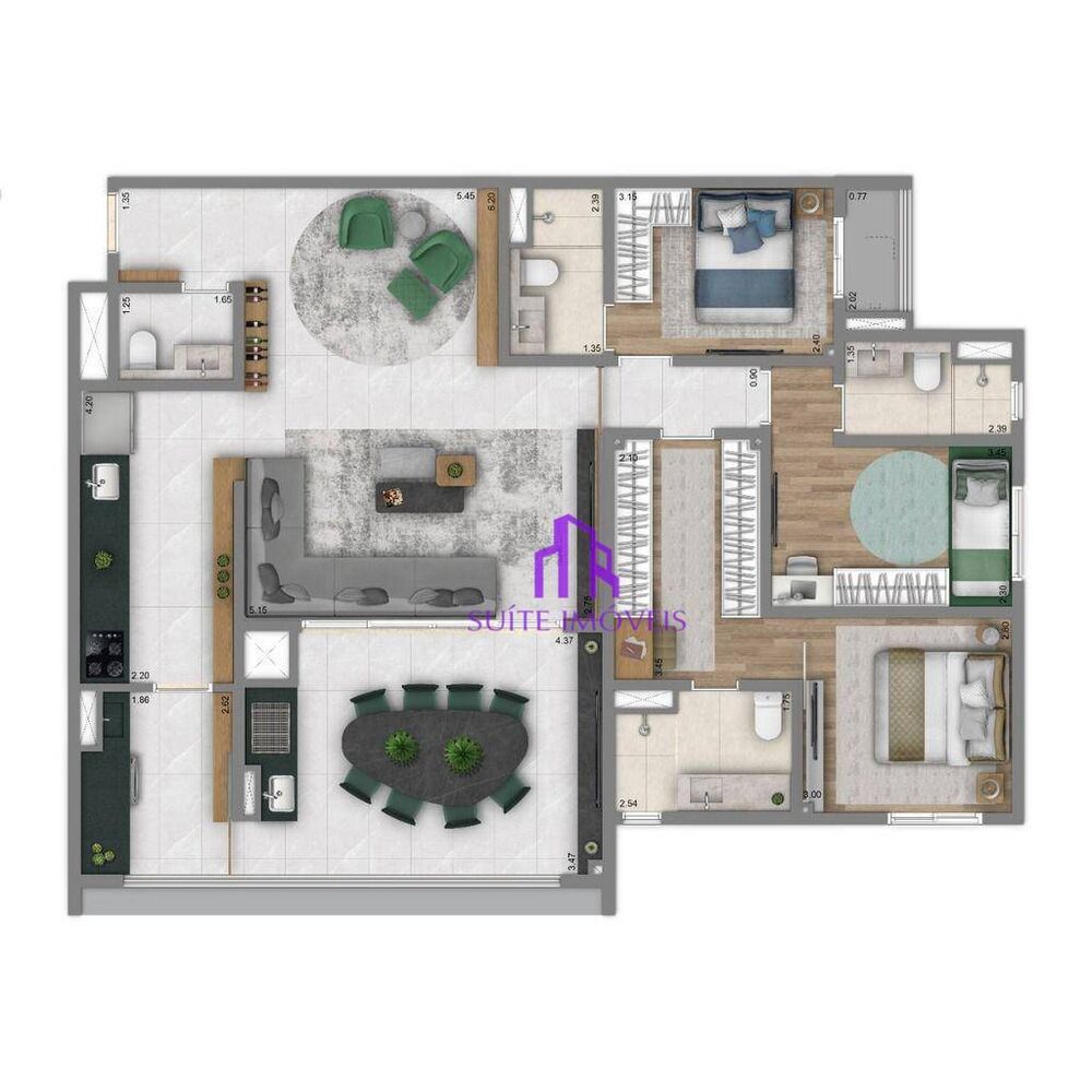 Apartamento à venda com 2 quartos, 74m² - Foto 3