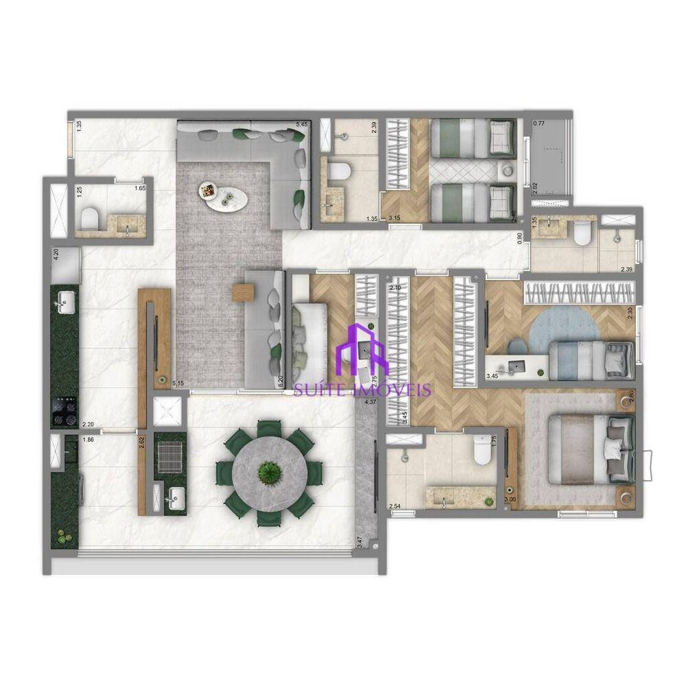 Apartamento à venda com 2 quartos, 74m² - Foto 2