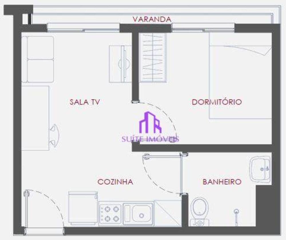 Apartamento, 1 quarto, 34 m² - Foto 6