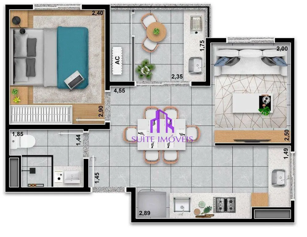 Apartamento, 1 quarto, 40 m² - Foto 4