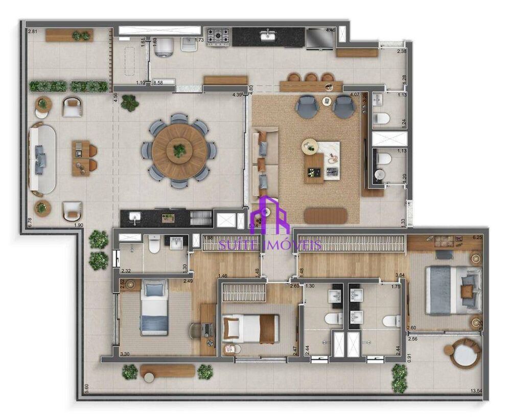 Apartamento, 3 quartos, 248 m² - Foto 2