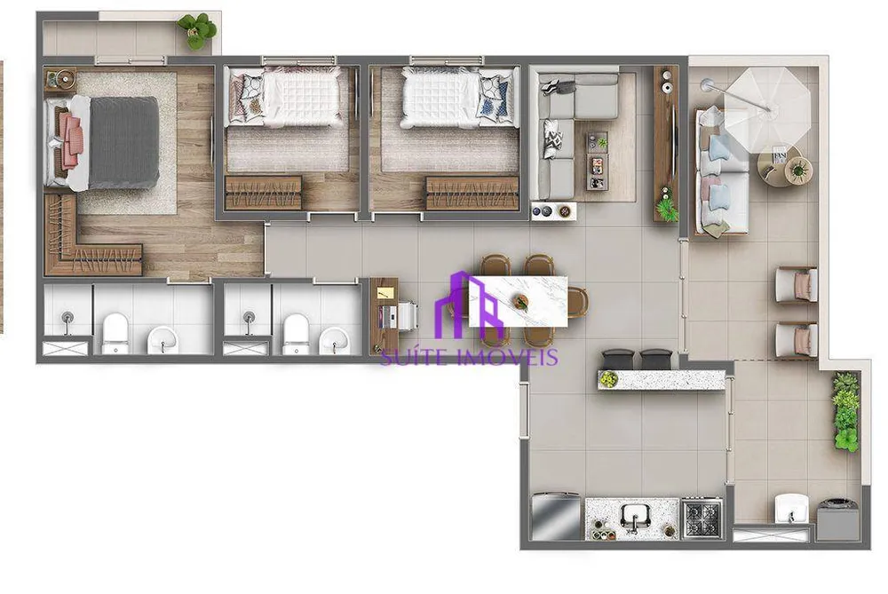 Apartamento, 1 quarto, 41 m² - Foto 3