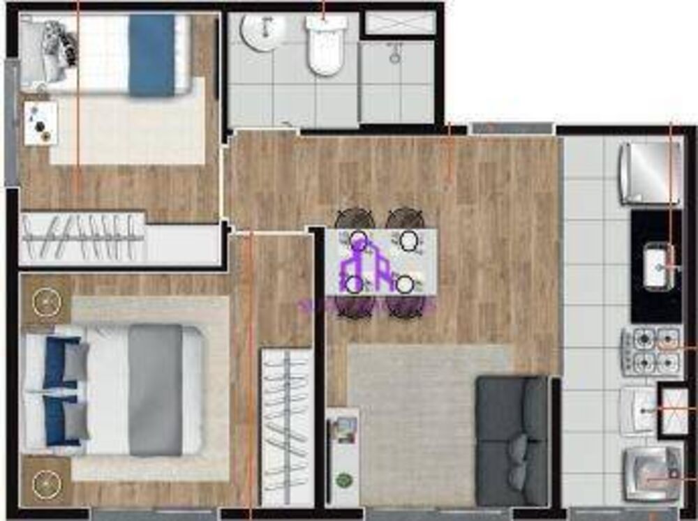 Apartamento, 2 quartos, 36 m² - Foto 1