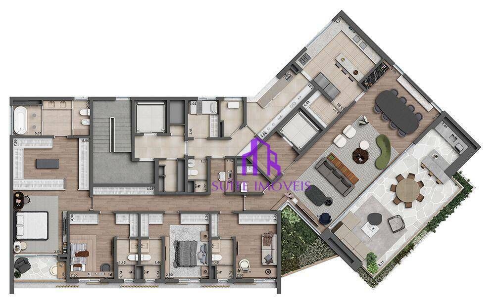 Apartamento, 4 quartos, 340 m² - Foto 3