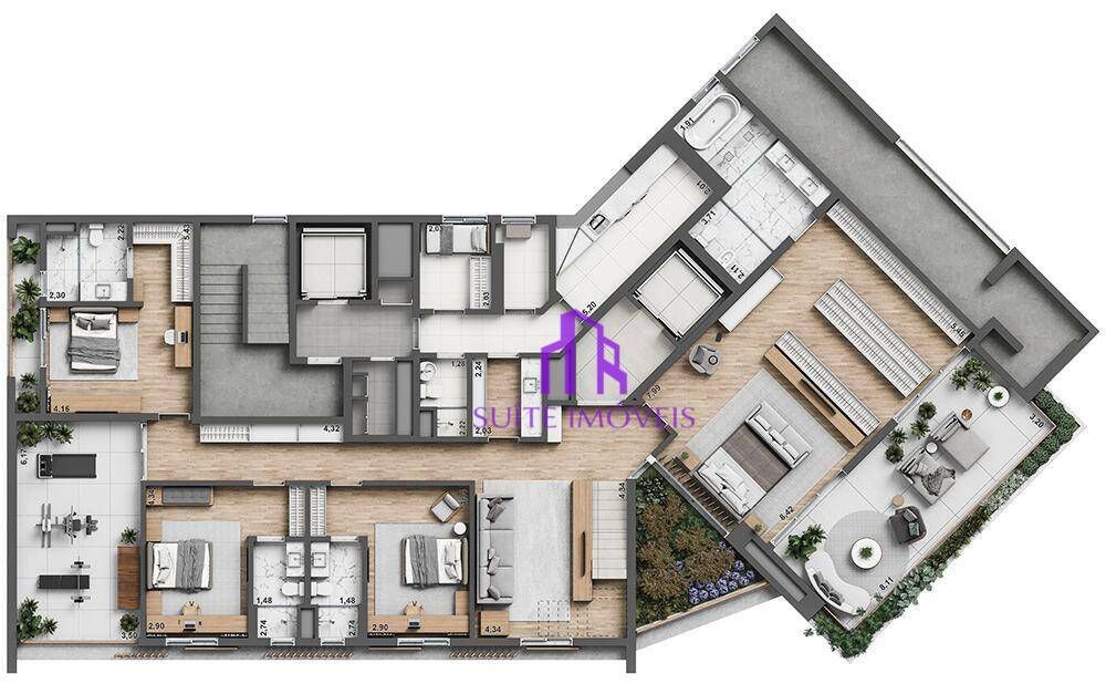 Apartamento, 4 quartos, 340 m² - Foto 2