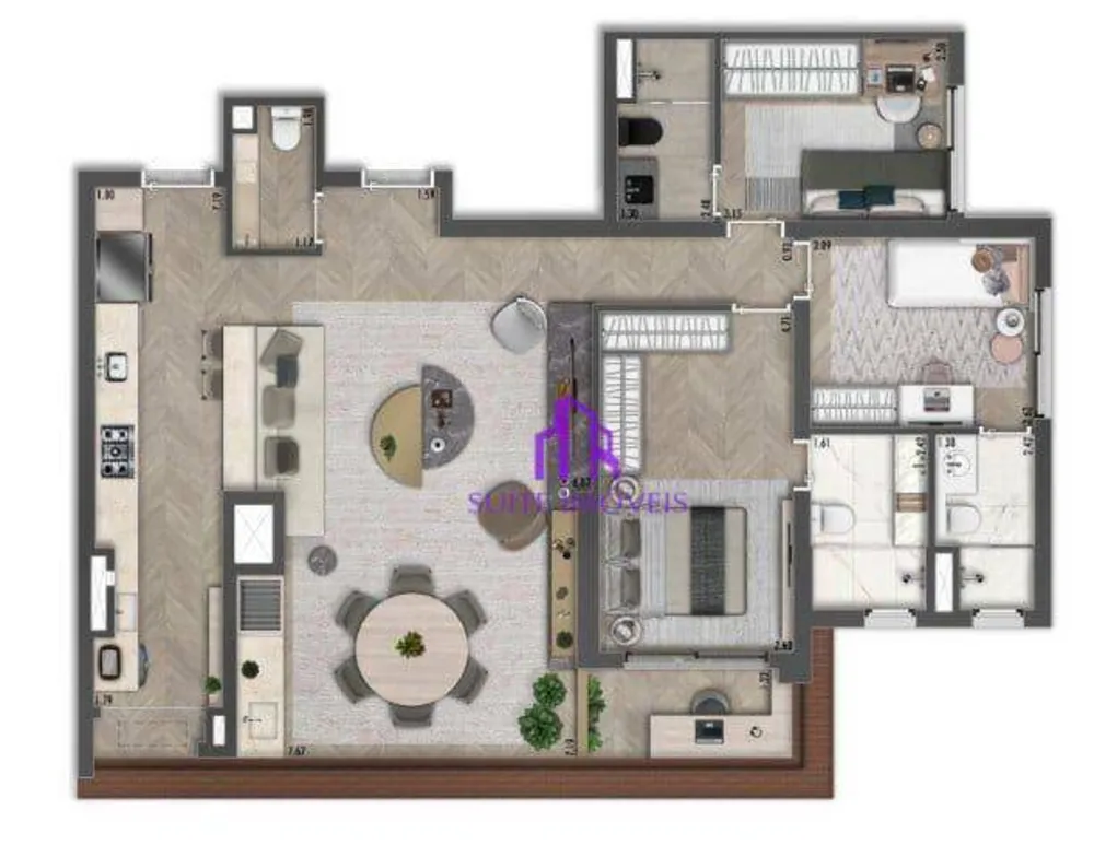 Apartamento, 3 quartos, 95 m² - Foto 2